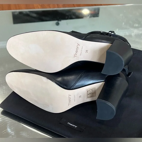 THEORY**DEMEURA NAPPA Black Strapped Bootie**US 8,9,10,11***$520 - Picture 10 of 12